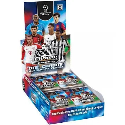 2023-24 Topps Stadium Club Chrome UEFA Club Competitions Soccer Hobby Box