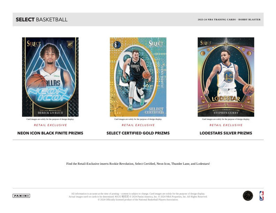 2023-24 Panini SELECT Basketball 6-Pack Hobby Blaster Box