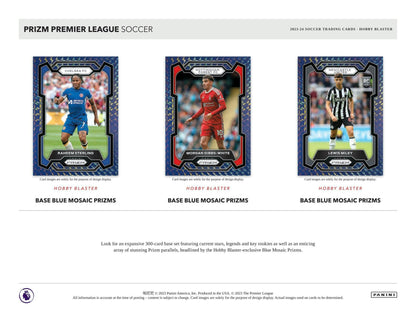 2023-24 Panini PRIZM EPL English Premier League Soccer Hobby Blaster Box [Blue Mosaic]