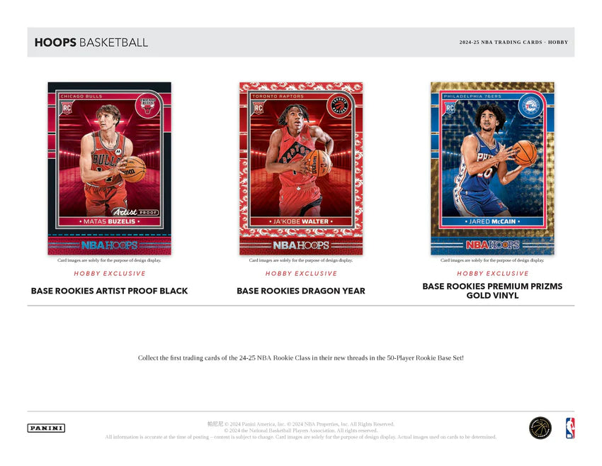 2024-25 Panini NBA HOOPS Basketball Hobby Box