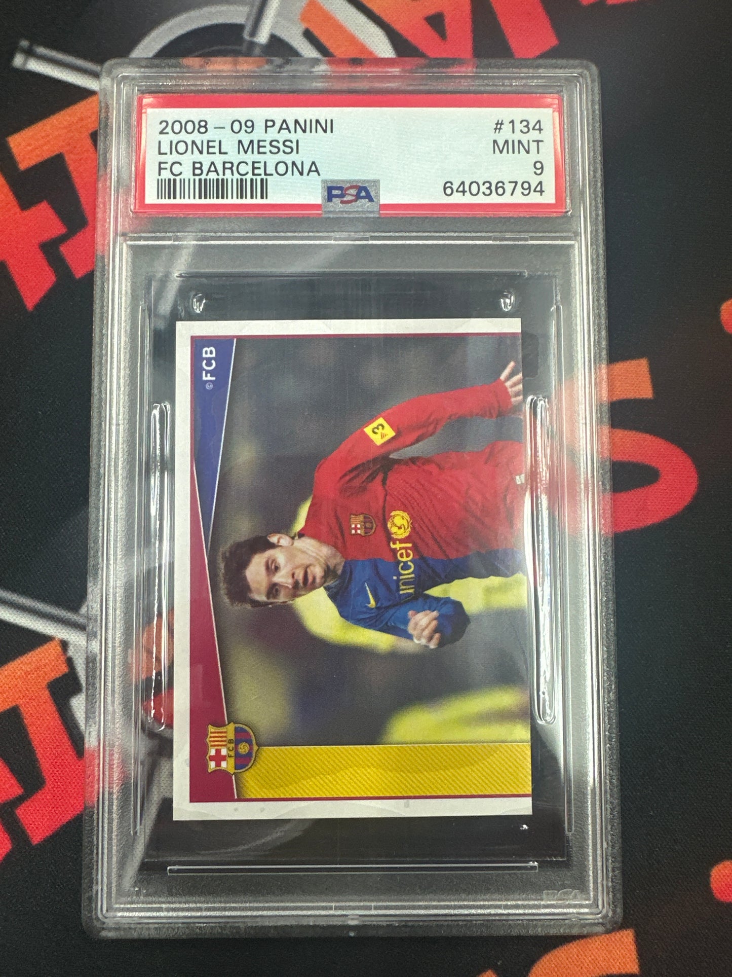 2008-09 Panini Lionel Messi - Modena Stickers PSA 9 #134