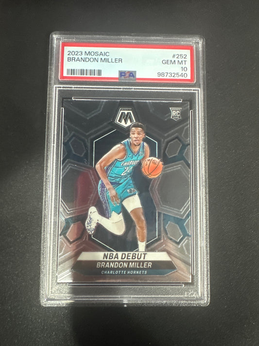 2023 Mosaic Brandon Miller - Prizm RC PSA 10 #252