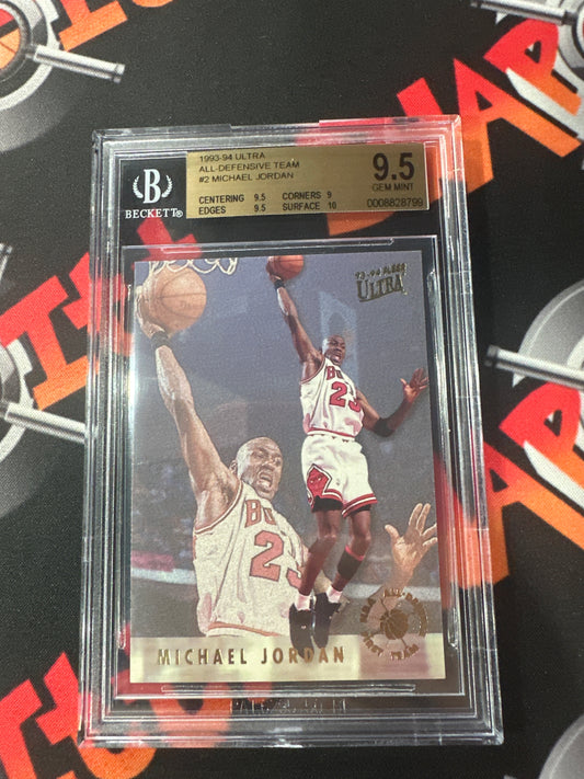 1993-94 Fleer Ultra Michael Jordan - All Defensive First Team BGS GEM MINT 9.5 #2