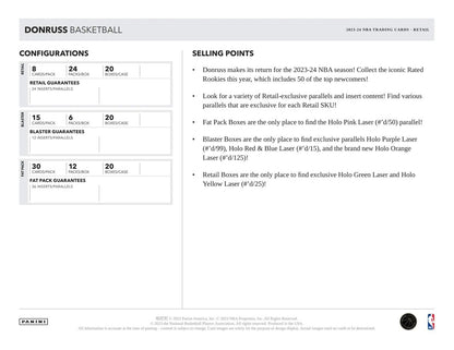 2023-24 Panini DONRUSS BASKETBALL Blaster Box