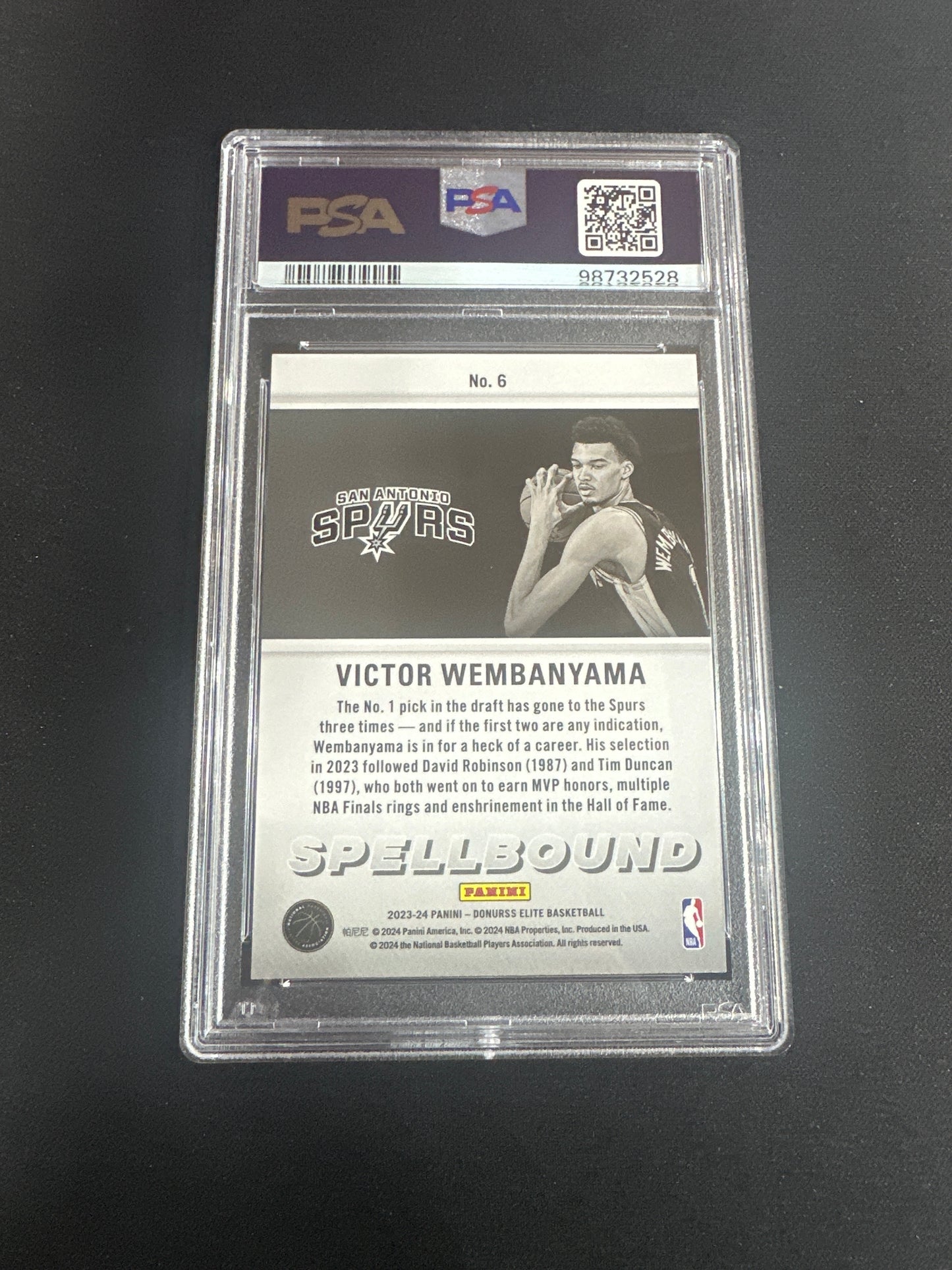 2023 Donruss Elite Victor Wembanyama - Spellbound PSA 10 #6