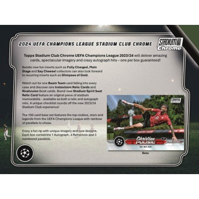 2023-24 Topps Stadium Club Chrome UEFA Club Competitions Soccer Hobby Box