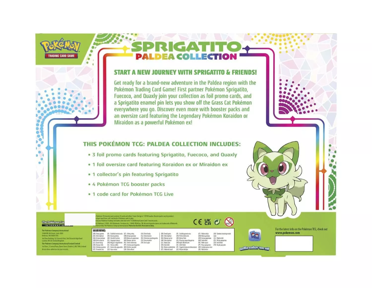 Paldea Collection - Sprigatito/Fuecoco/Quaxly