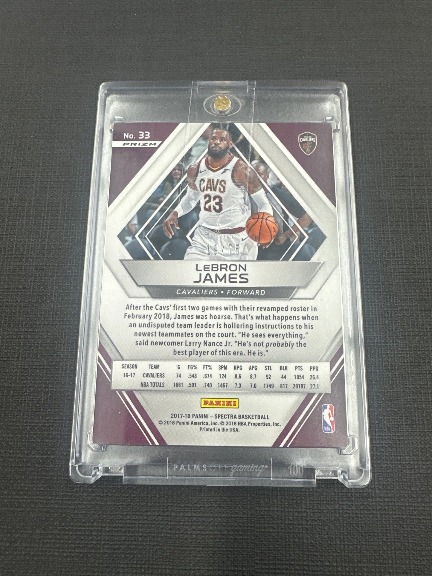 2017-18 Panini Spectra LeBron James - Red /75 #33