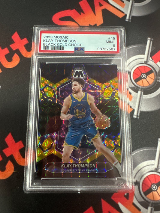 2023 Mosaic Klay Thompson - Black Gold Choice /8 - PSA 9 #45