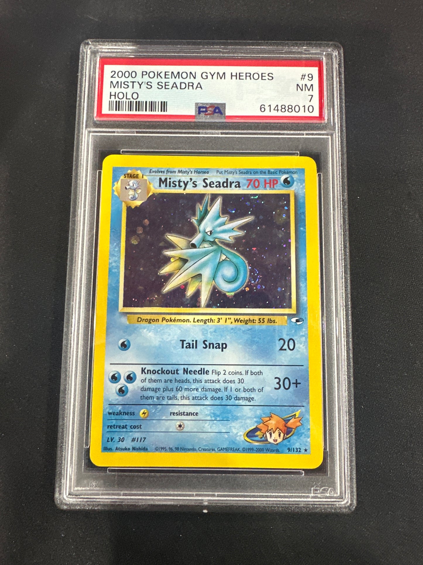 2000 Pokemon Gym Heroes - Misty’s Seadra Holo PSA 7 #9