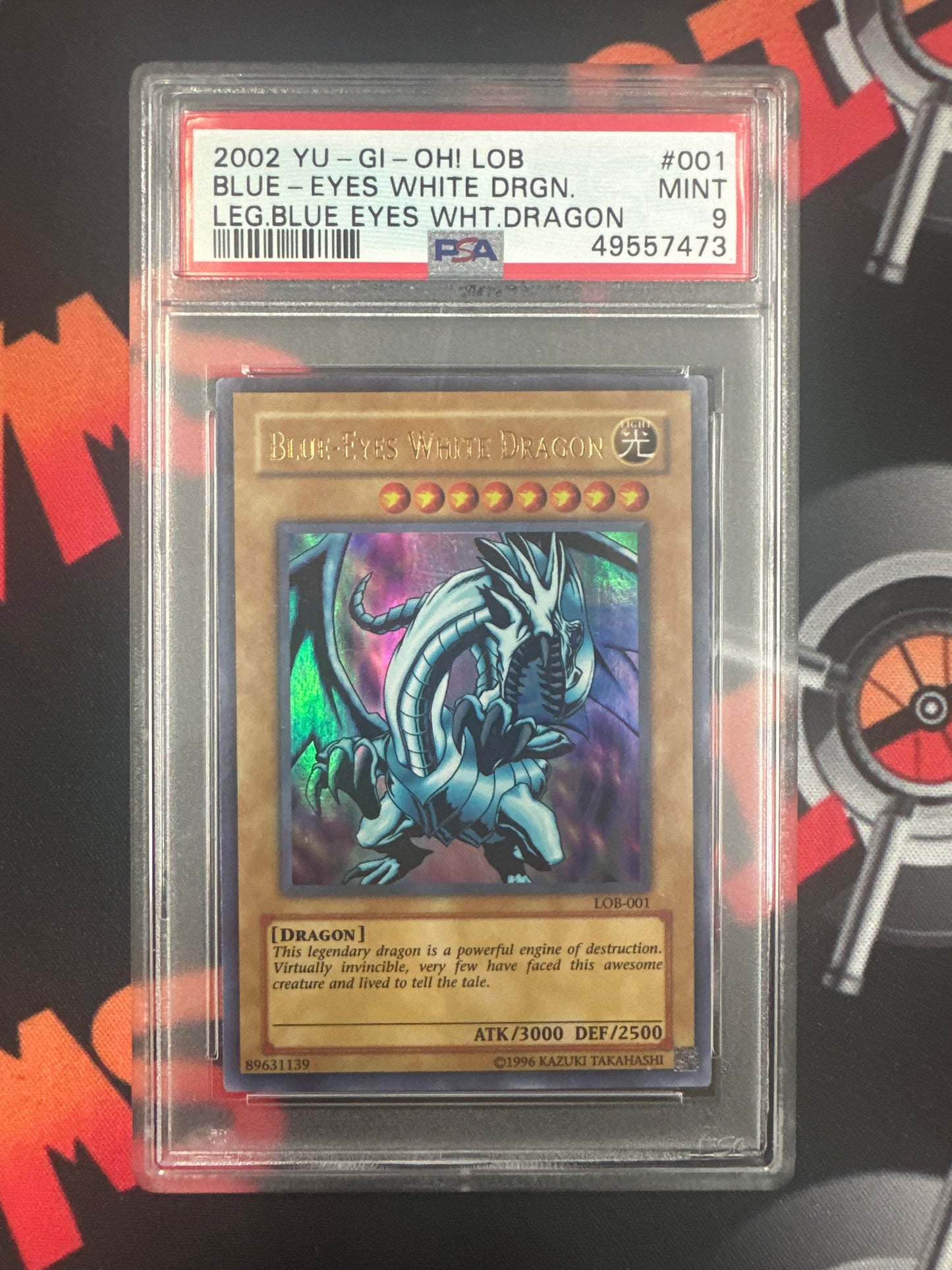 2002 Yugioh - Blue Eyes White Dragon PSA 9 Mint #LOB-001