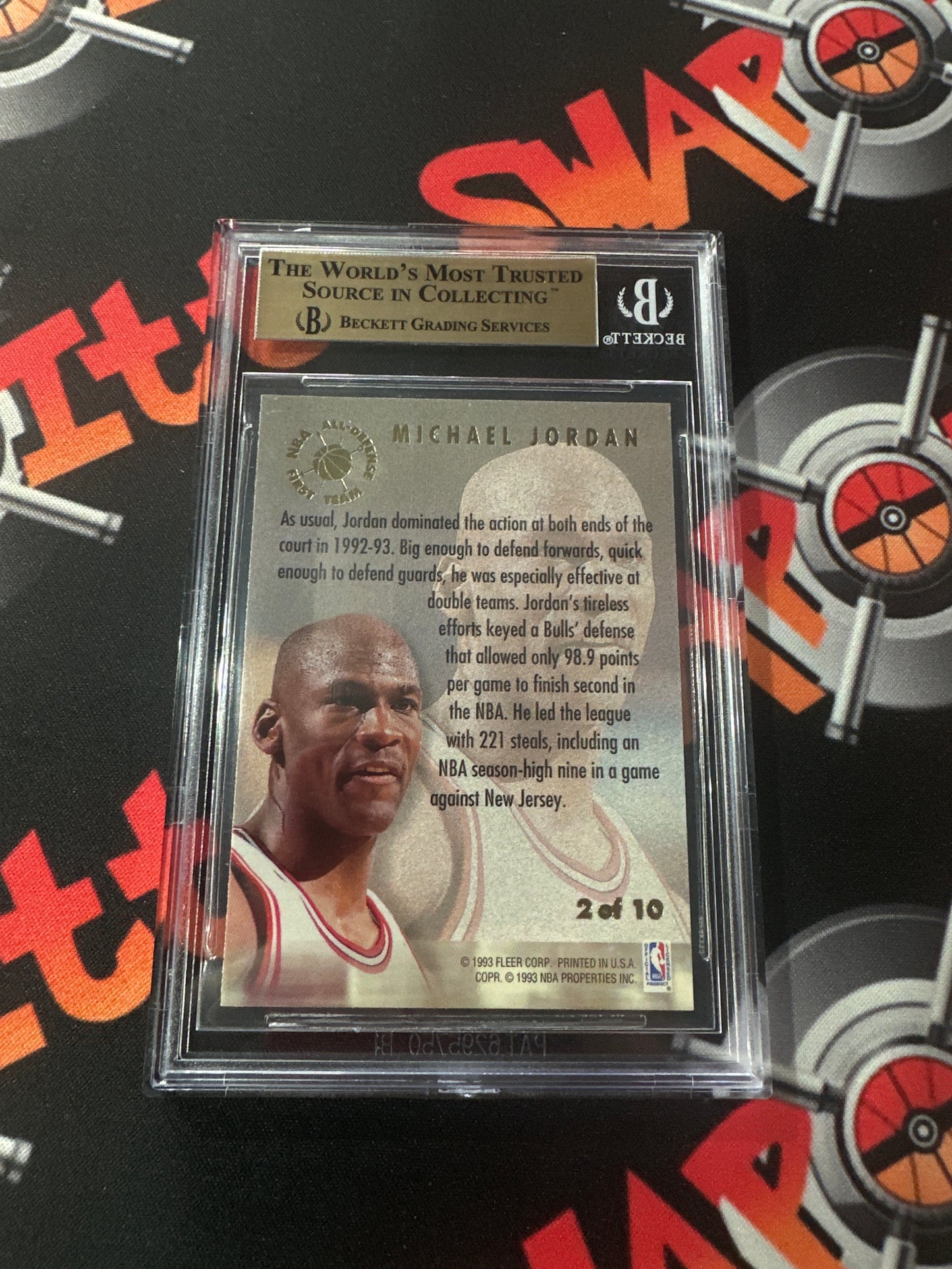 1993-94 Fleer Ultra Michael Jordan - All Defensive First Team BGS GEM MINT 9.5 #2