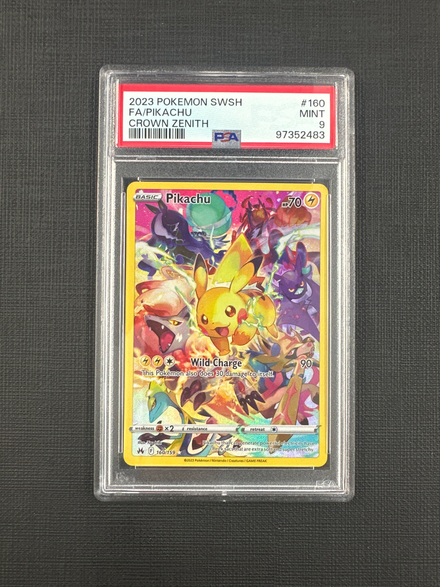 2023 Pokemon SWSH FA/PIKACHU - Crown Zenith PSA 9 #160