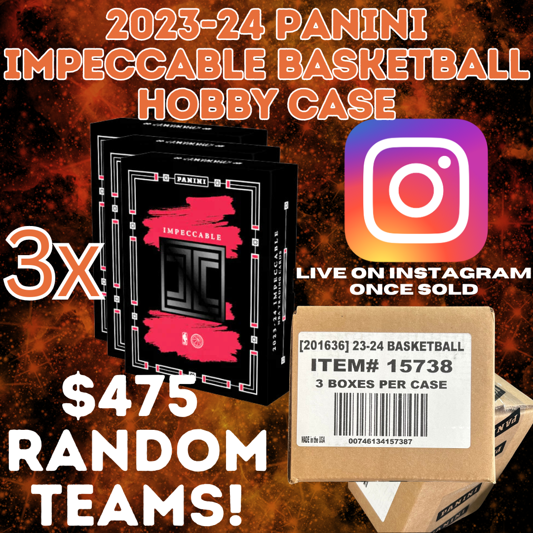 Break #7 - 2023-24 PANINI IMPECCABLE BASKETBALL HOBBY CASE - $475 Random Teams!