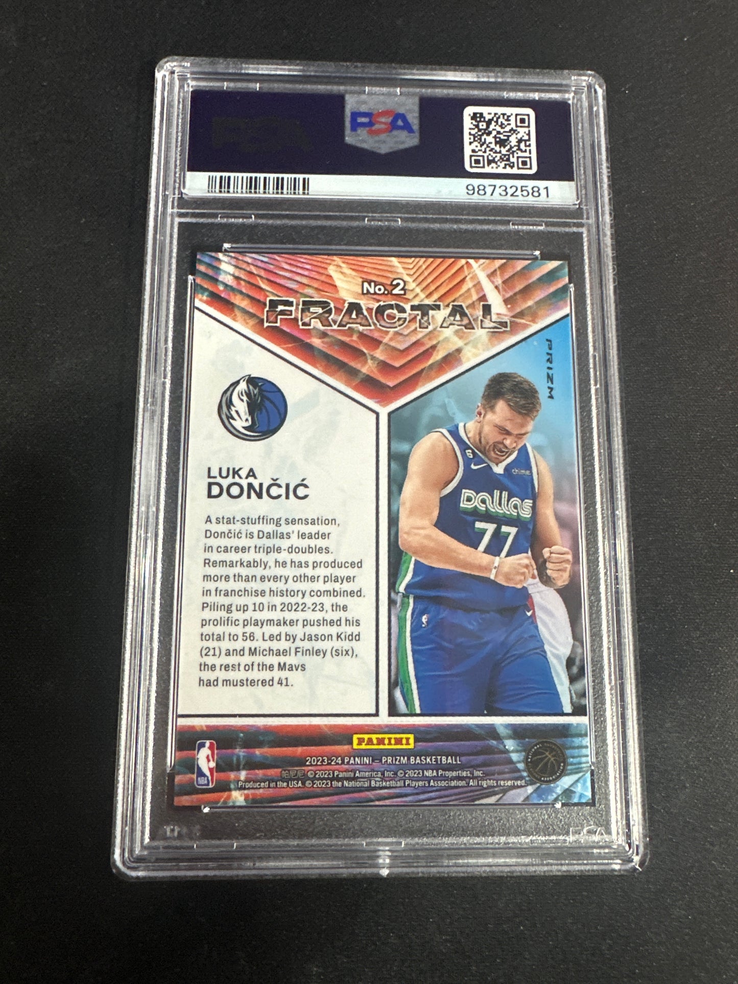 2023 Prizm Luka Doncic - Fractal Blue Wave Prizm PSA 10 #2