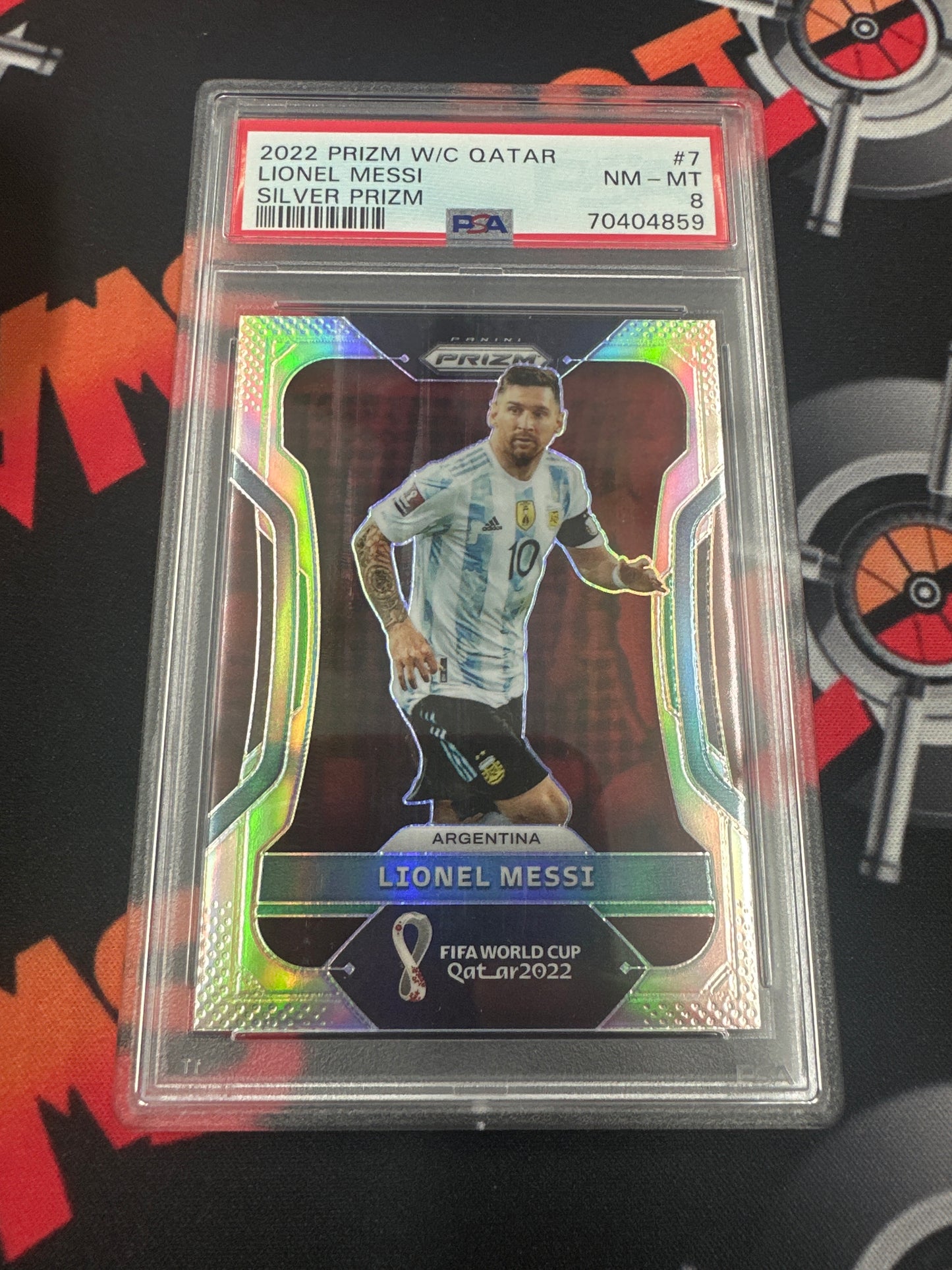 2022 Prizm WC Qatar Lionel Messi - Silver Prizm PSA 8 MINT #7