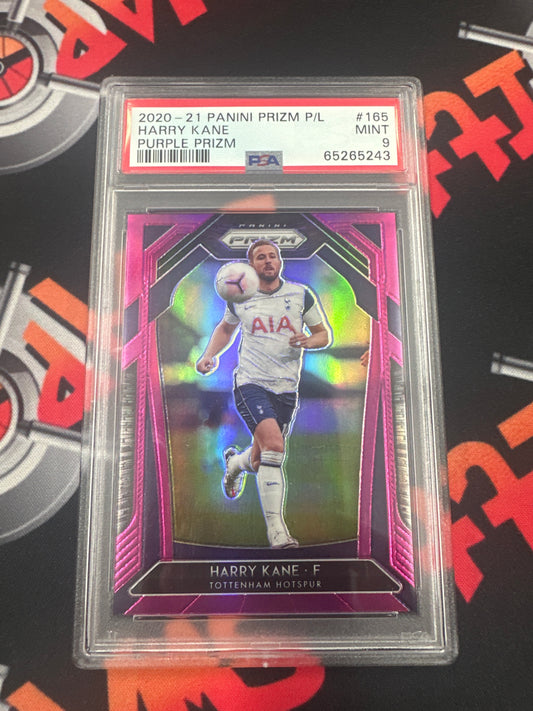 2020/21 Panini Harry Kane - Purple Prizm Premier League /99 PSA 9 MINT #165