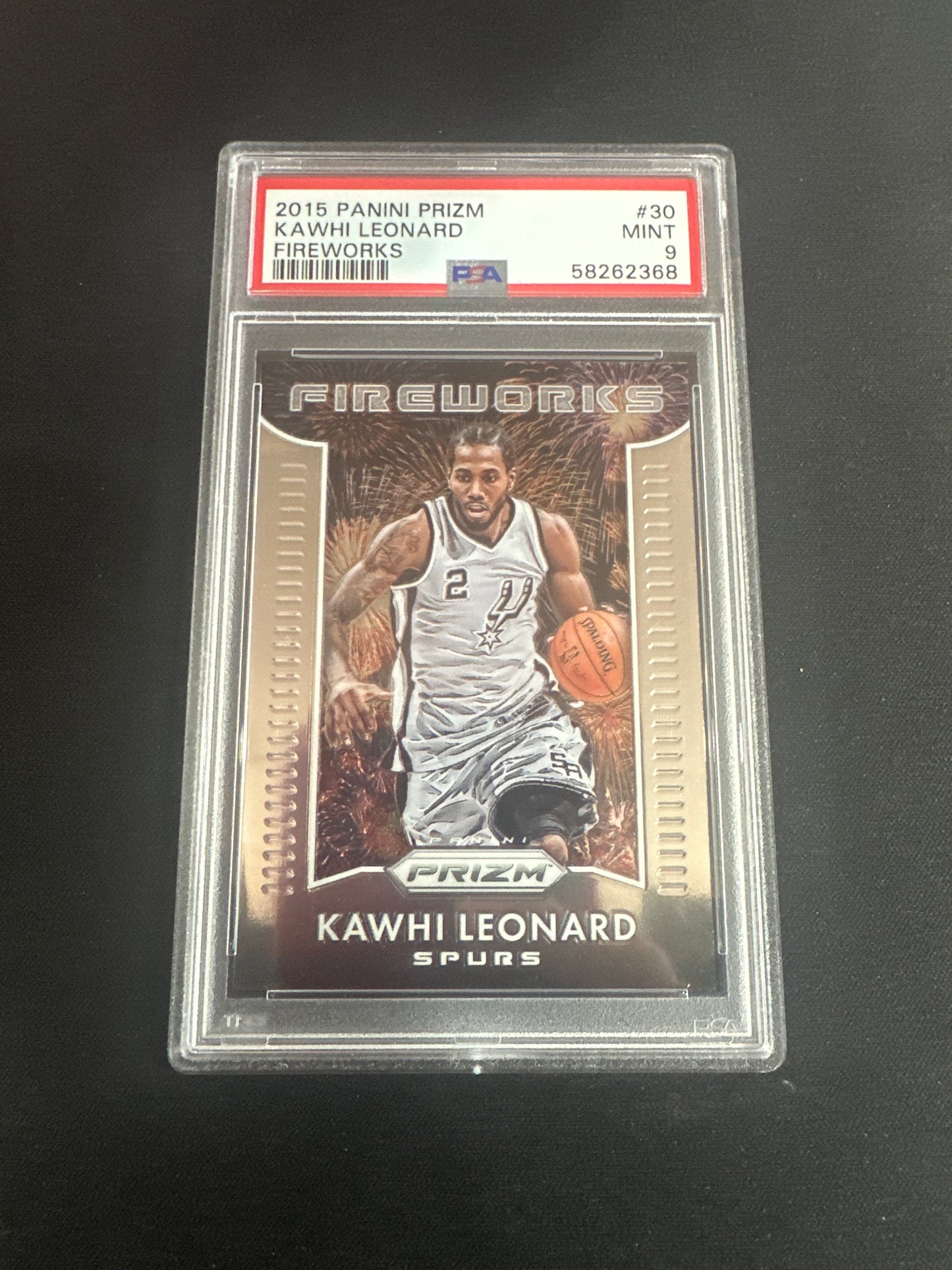 2015 Panini Prizm Kawhi Leonard - Fireworks PSA 9 #30