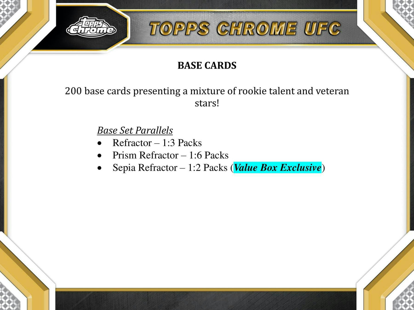 2024 Topps Chrome UFC 6-Pack Blaster Box