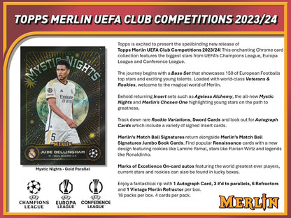 2023-24 Topps UEFA Merlin Soccer Chrome HOBBY Box