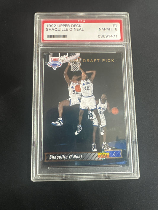 1992 Upper Deck Shaquille O’neal - #1 NBA Draft Pick PSA 8 #1