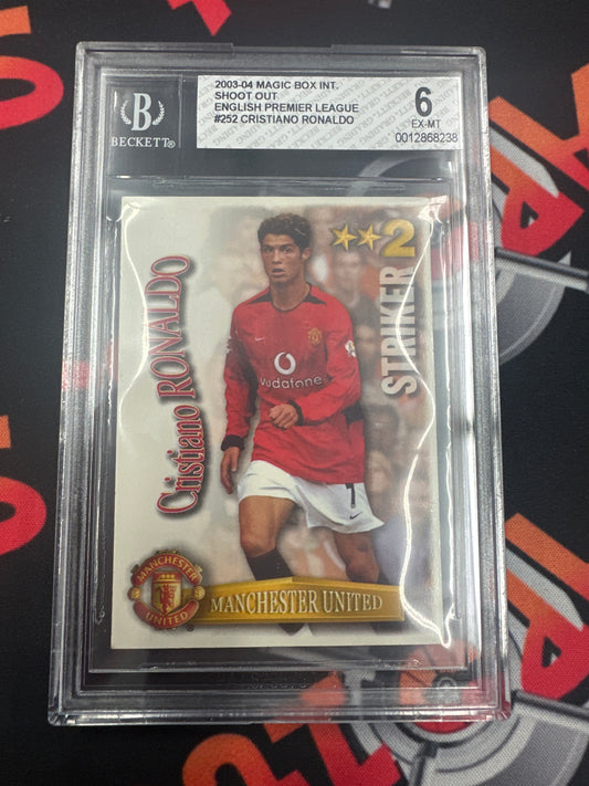 2003/04 Magic Box Cristiano Ronaldo - Shoot Out Rookie BGS 6 #252