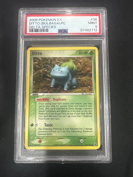 2005 Pokemon EX - Ditto Bulbasaur - Delta Species PSA 9 #36