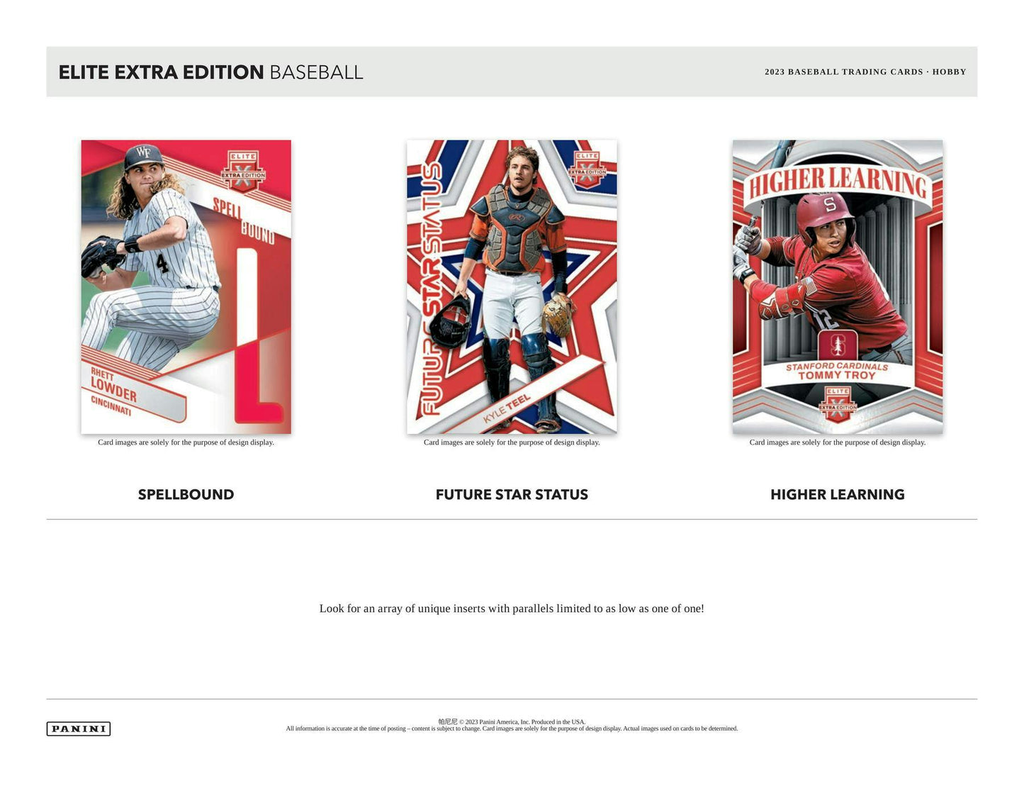 2023 Panini ELITE EXTRA EDITION Baseball Hobby Box