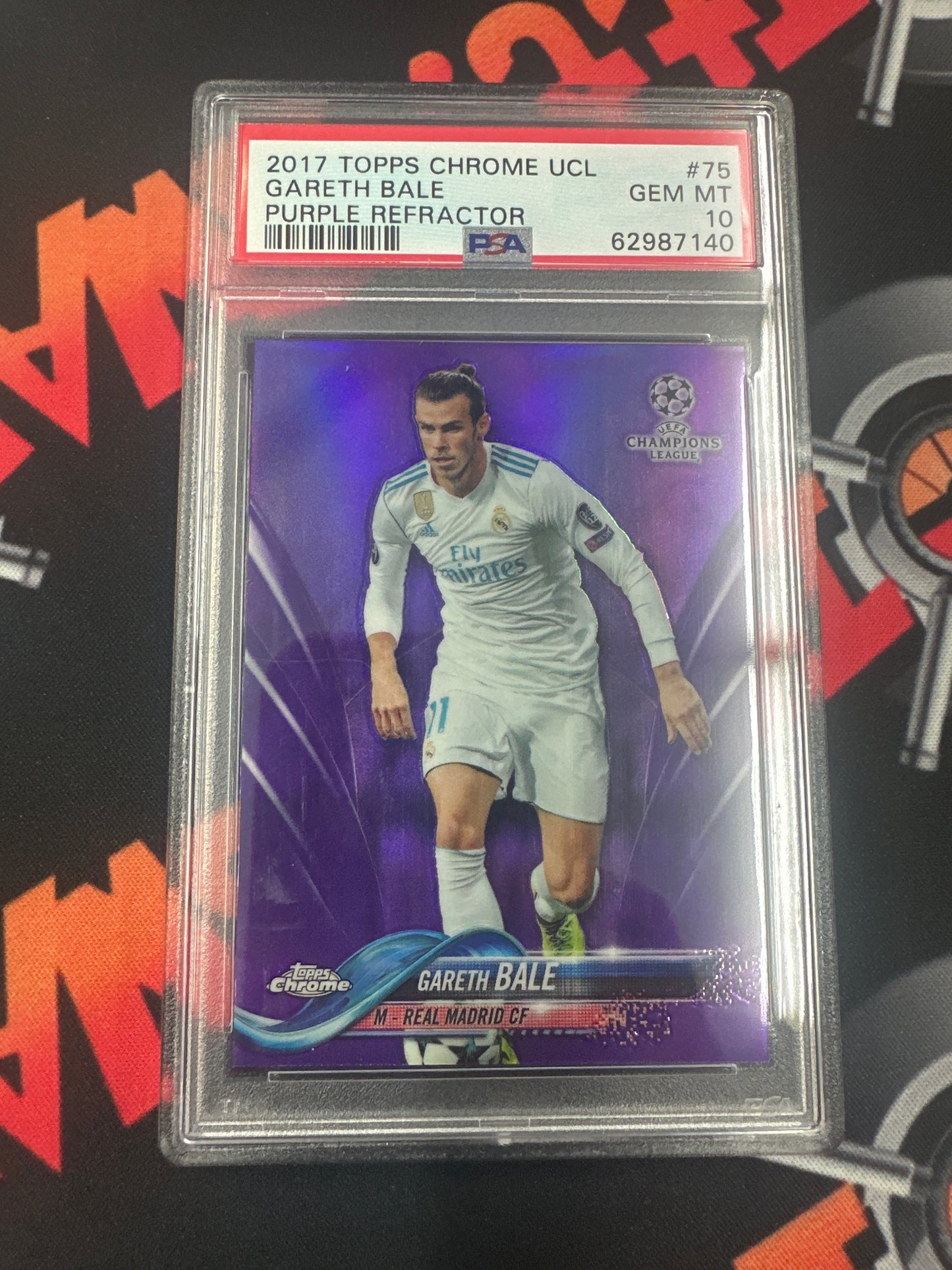 2017 Topps Chrome UCL Gareth Bale - Purple Refractor /250 PSA 10 #75