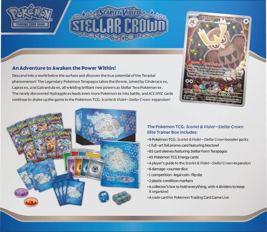 Pokemon TCG SV07 Stellar Crown Elite Trainer Box