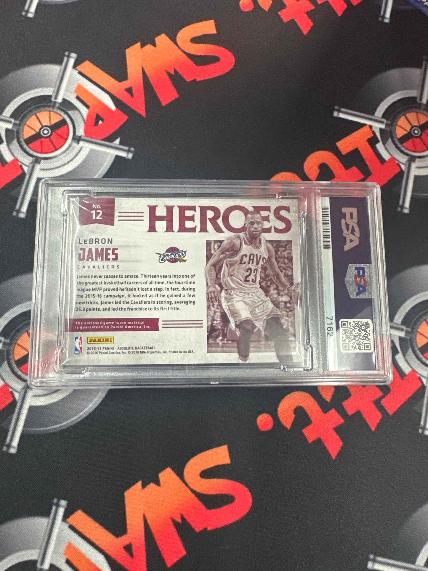 2016 Panini Absolute LeBron James - - Heroes Materials /149 PSA 9 #12