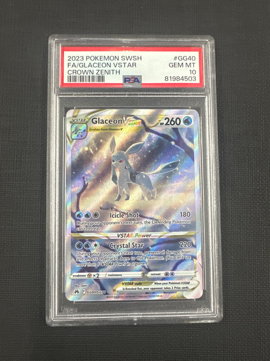 2023 Pokemon SWSH FA/Glaceon VSTAR - Crown Zenith PSA GEM MINT 10 #GG40