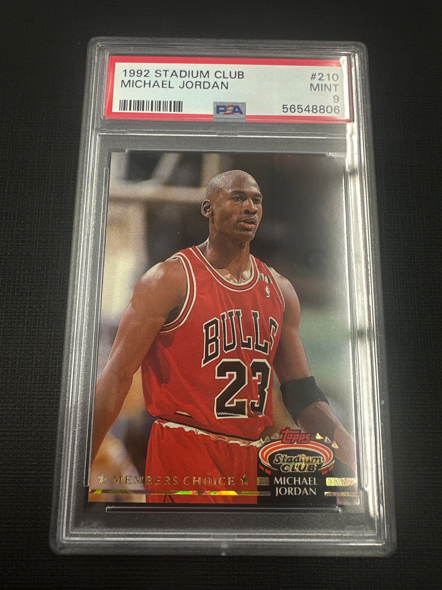 1992 Topps Stadium Club Michael Jordan - Members Choice PSA 9 #210