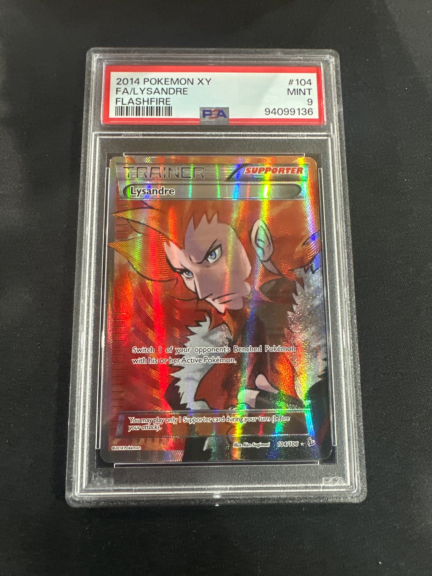 2014 Pokemon XY FA/Lysandre - Flashfire PSA 9 #104