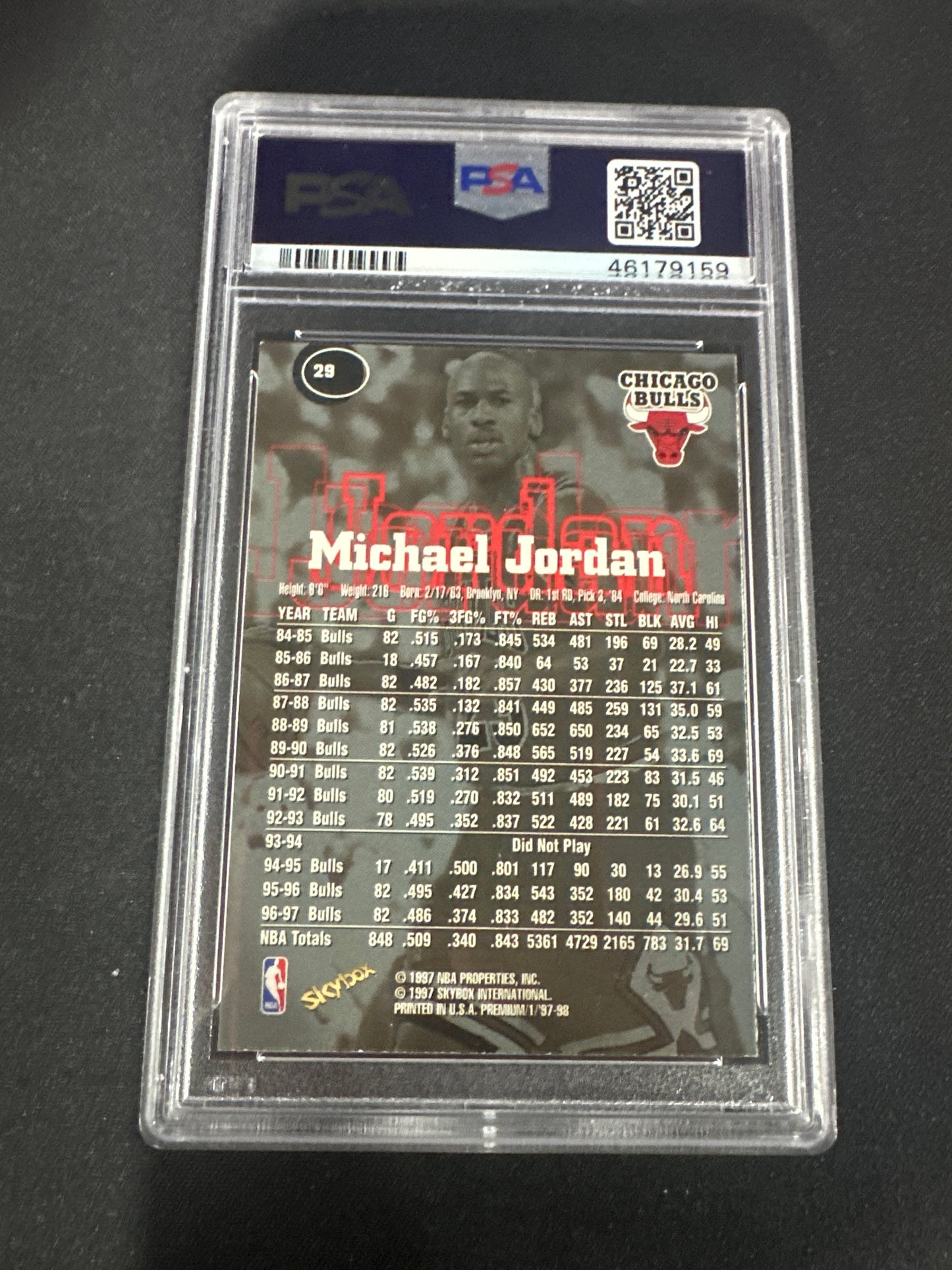 1997 Skybox Premium - Michael Jordan PSA 8 #29