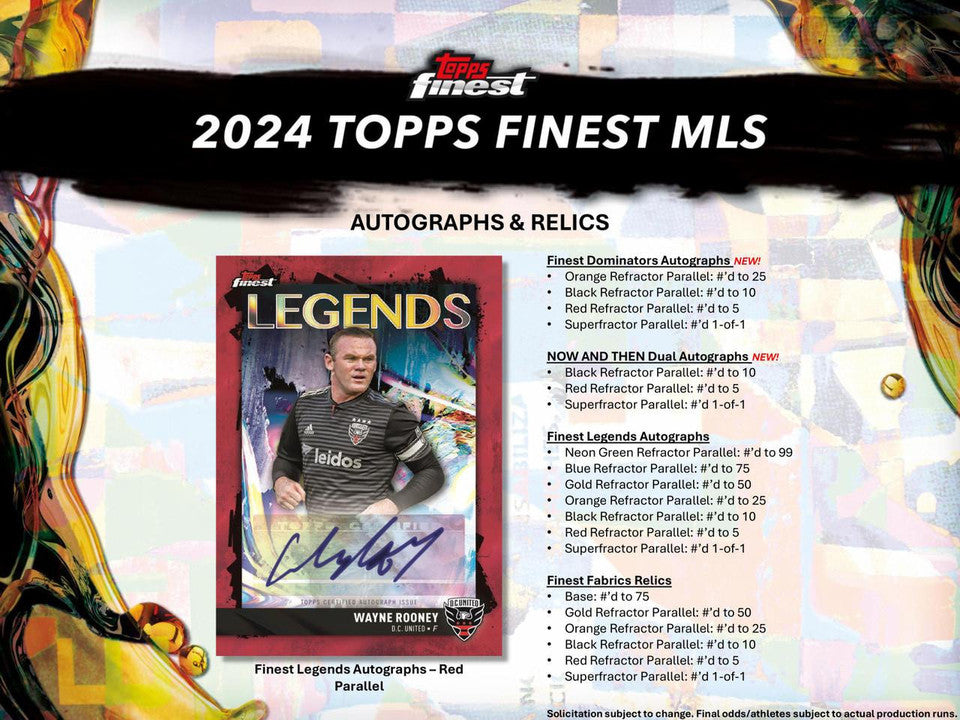 2024 Topps Finest MLS Soccer Hobby Box