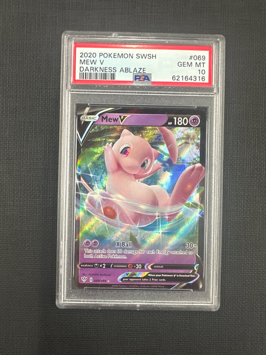 2020 Pokemon SWSH Mew V - Darkness Ablaze PSA GEM MINT 10 #069