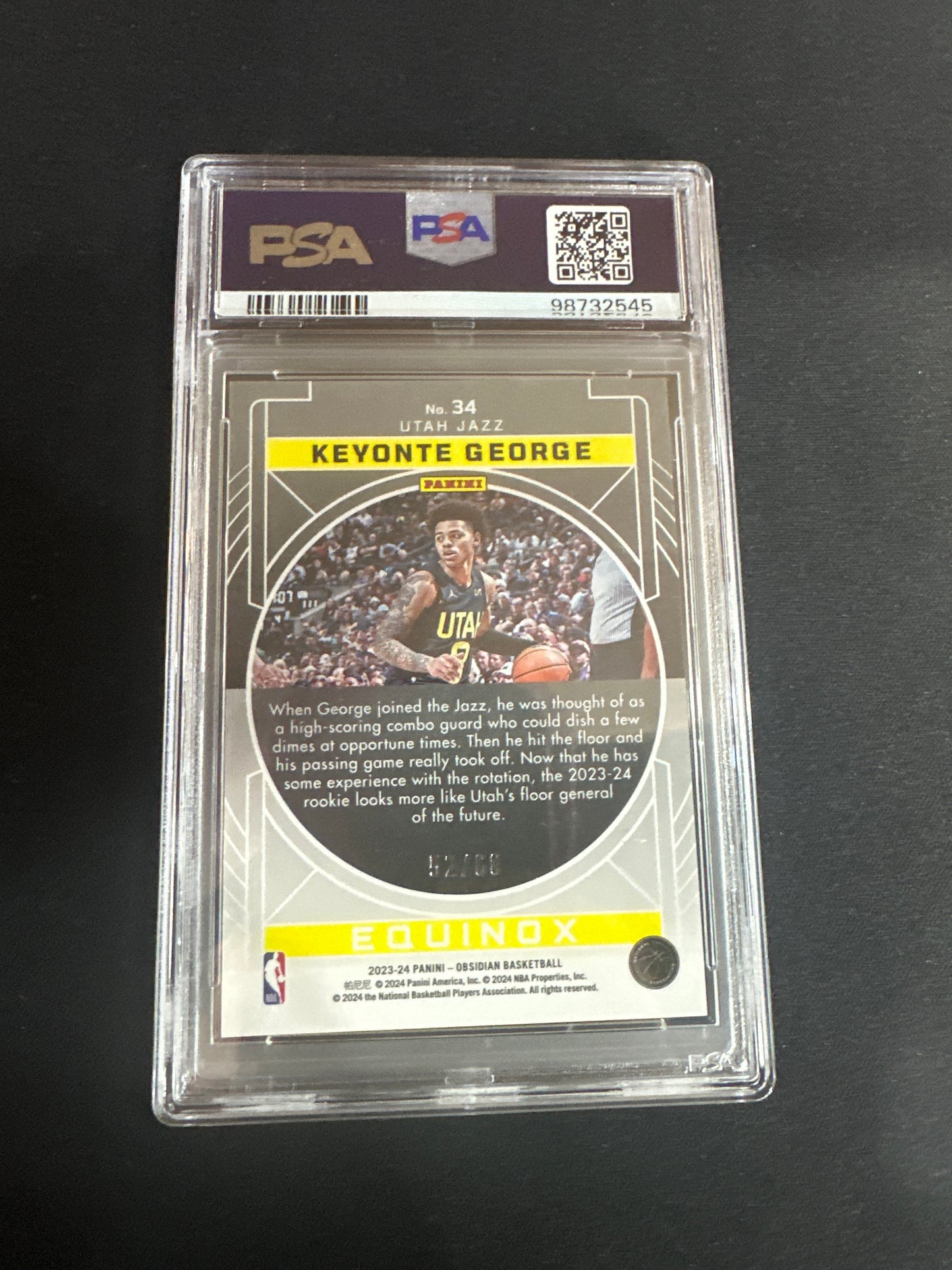 2023 Obsidian Keyonte George - Equinox Electric Etch - Reggae Flood PSA 9 #34