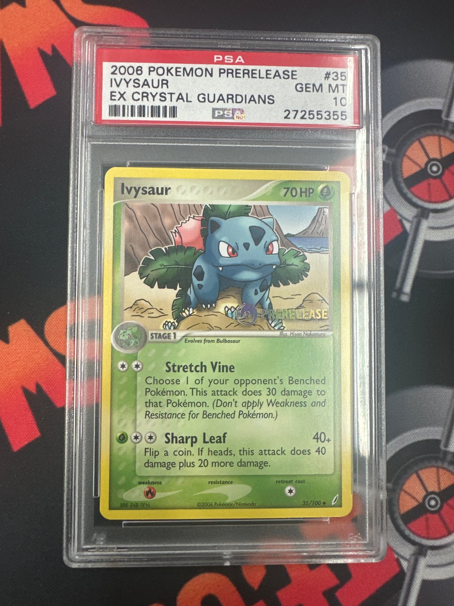 2006 Pokémon Prerelease Ivysaur - EX Crystal Guardians PSA GEM MINT 10 #35