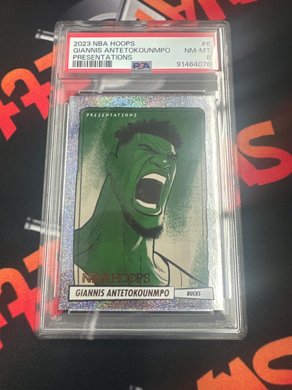 2023 NBA Hoops Giannis Antetokounmpo - Presentations PSA 8 #6