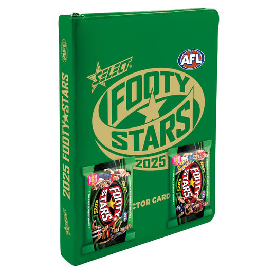 2025 AFL Footy Stars Vinyl Album + 2 Packs Cards