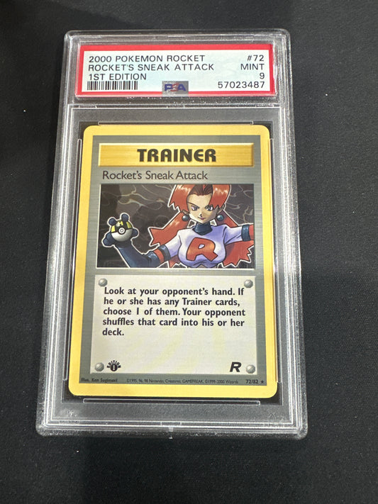 2000 Pokemon Rocket - Rocket’s Sneak Attack - 1st Edition PSA 9 #72