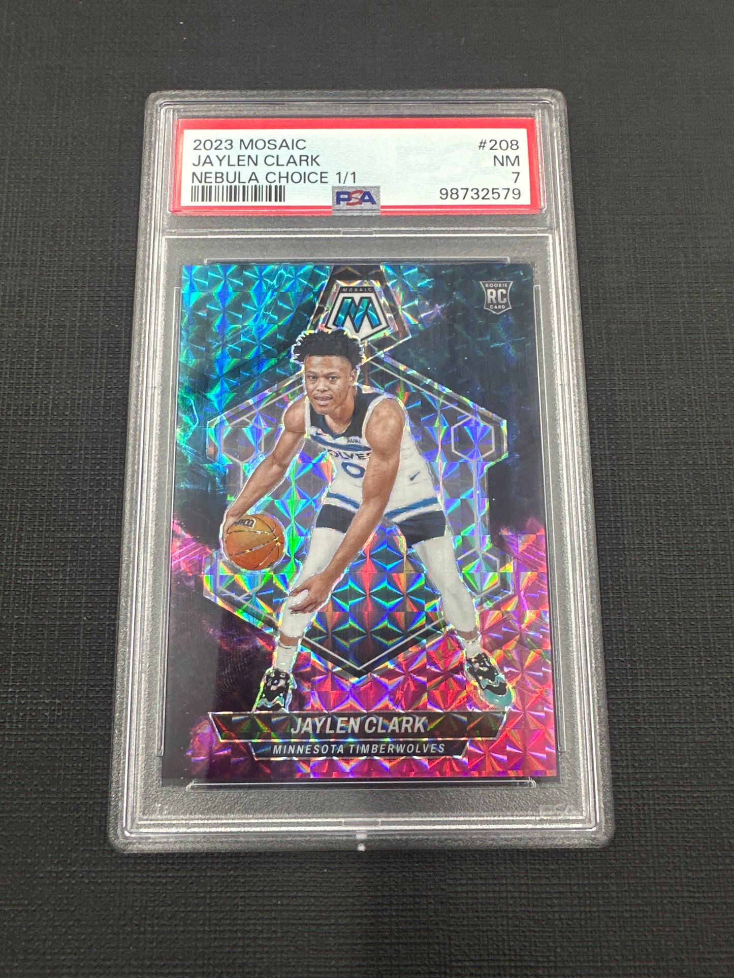 2023 Mosaic Jaylen Clark - Nebula Choice 1/1 RC PSA 7 #208