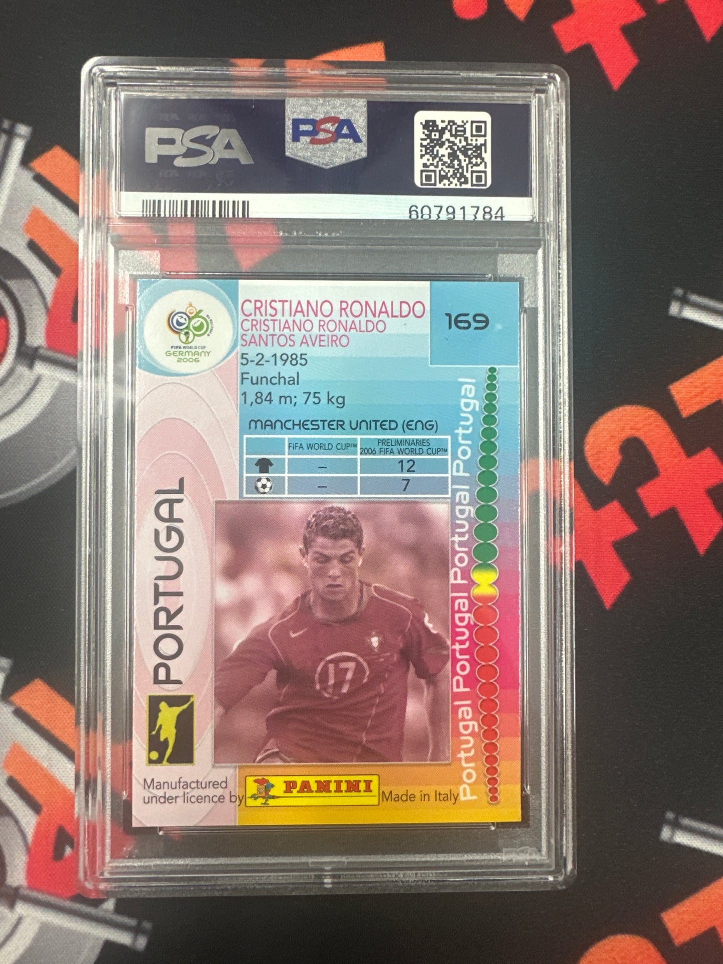 2006 Cristiano Ronaldo - Panini World Cup Germany PSA 6 #169