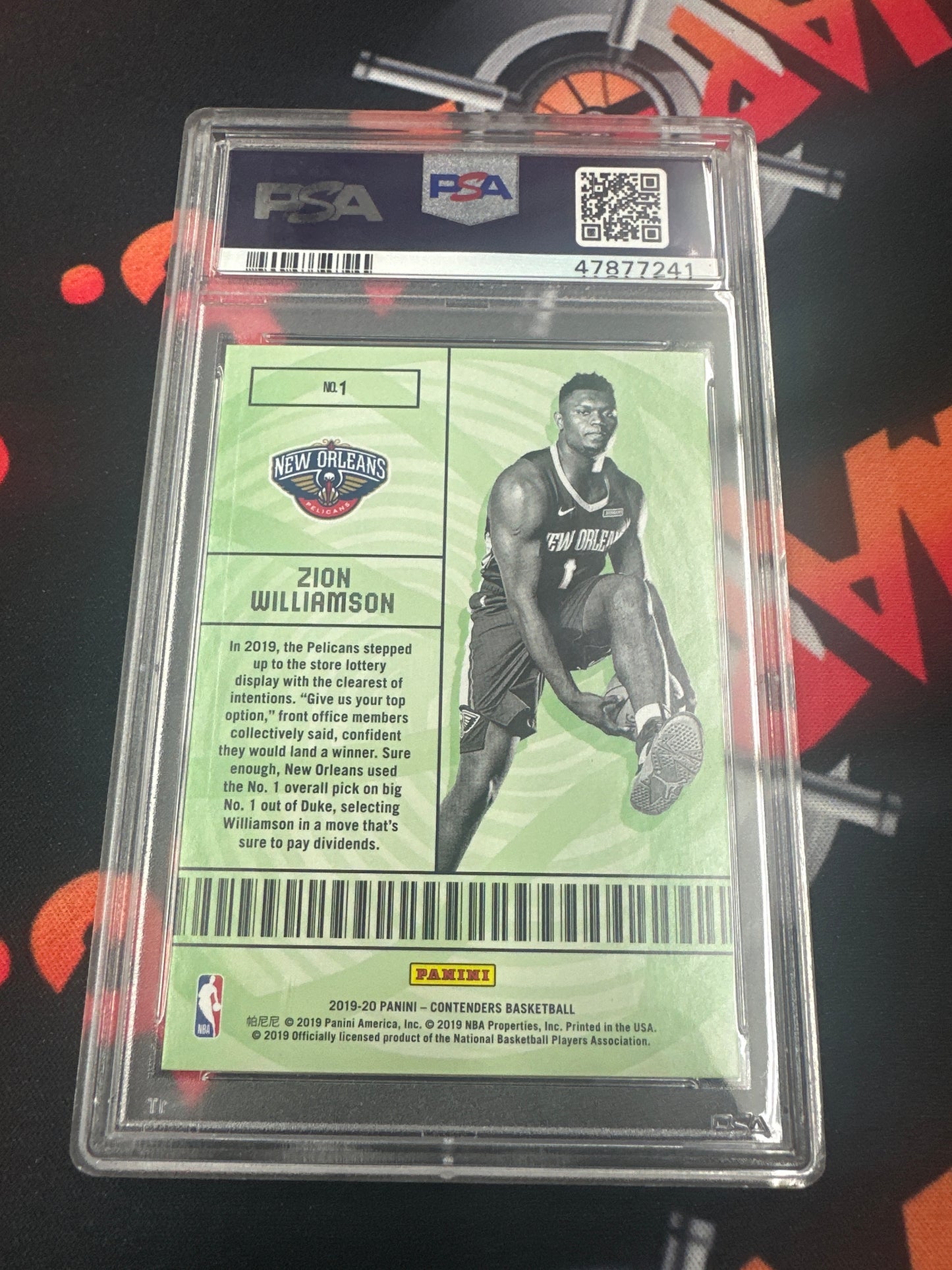 2019 Panini Contenders Zion Williamson - Lottery Ticket PSA 10 #1