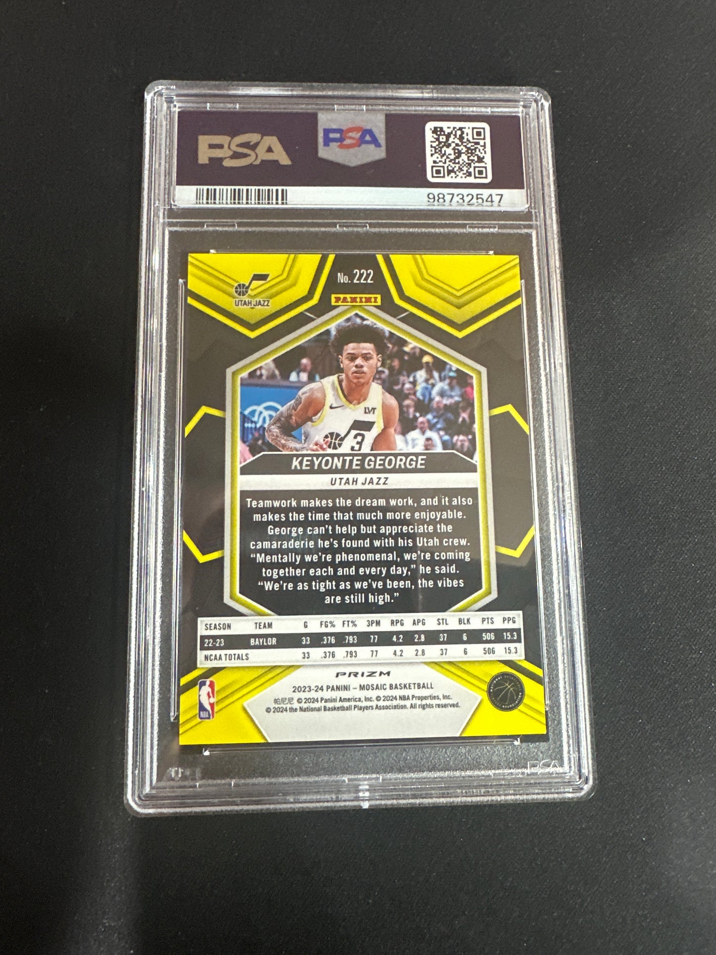 2023 Mosaic Keyonte George - International PSA 10 #222