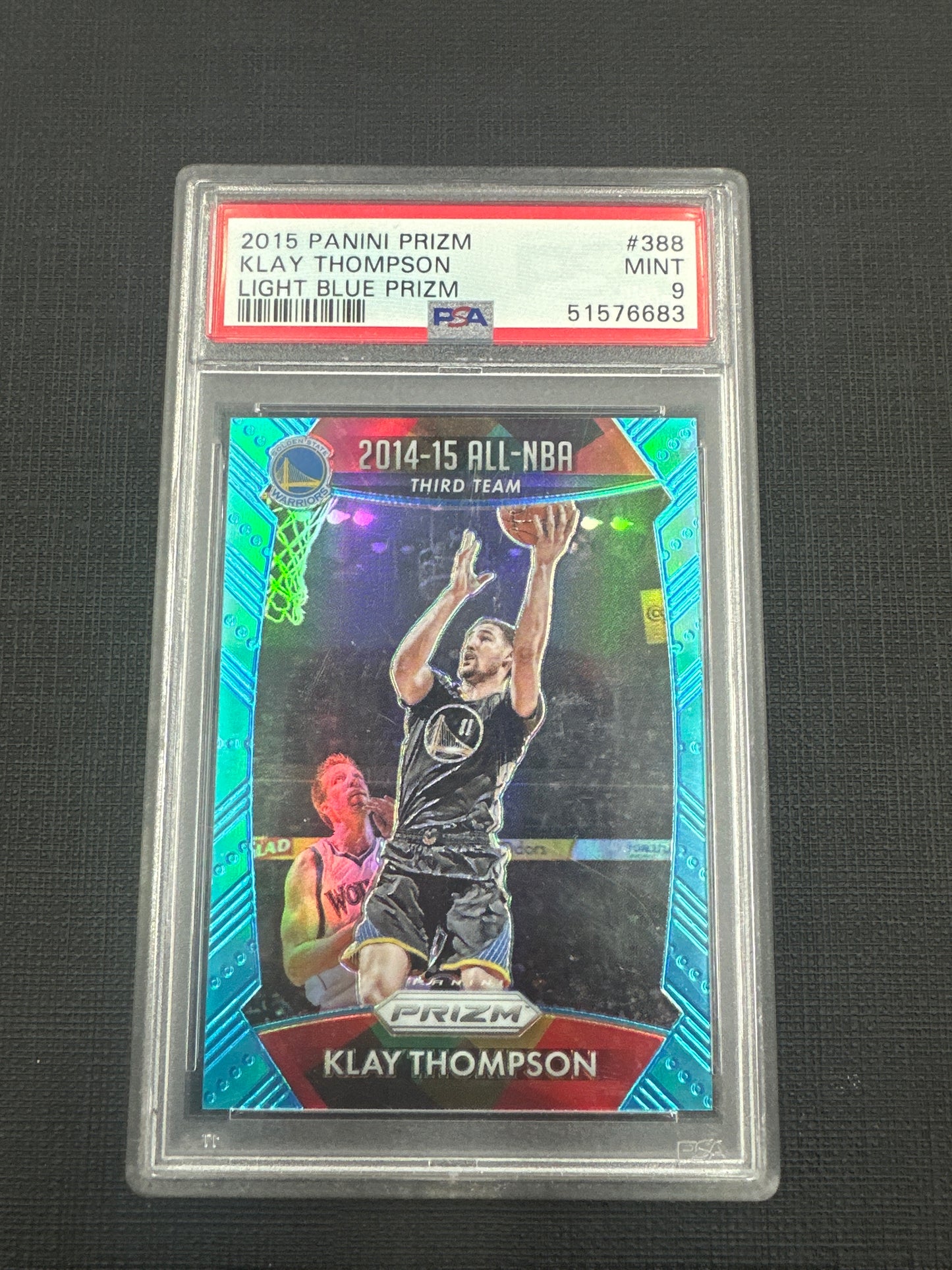 2015 Panini Prizm Klay Thompson - Light Blue Prizm PSA 9 #388