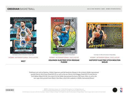 2023-24 Panini OBSIDIAN Basketball International Hobby Box