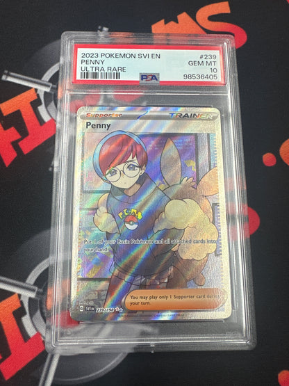 2023 Pokémon Scarlet Violet En Penny Ultra Rare #239/198 PSA 10