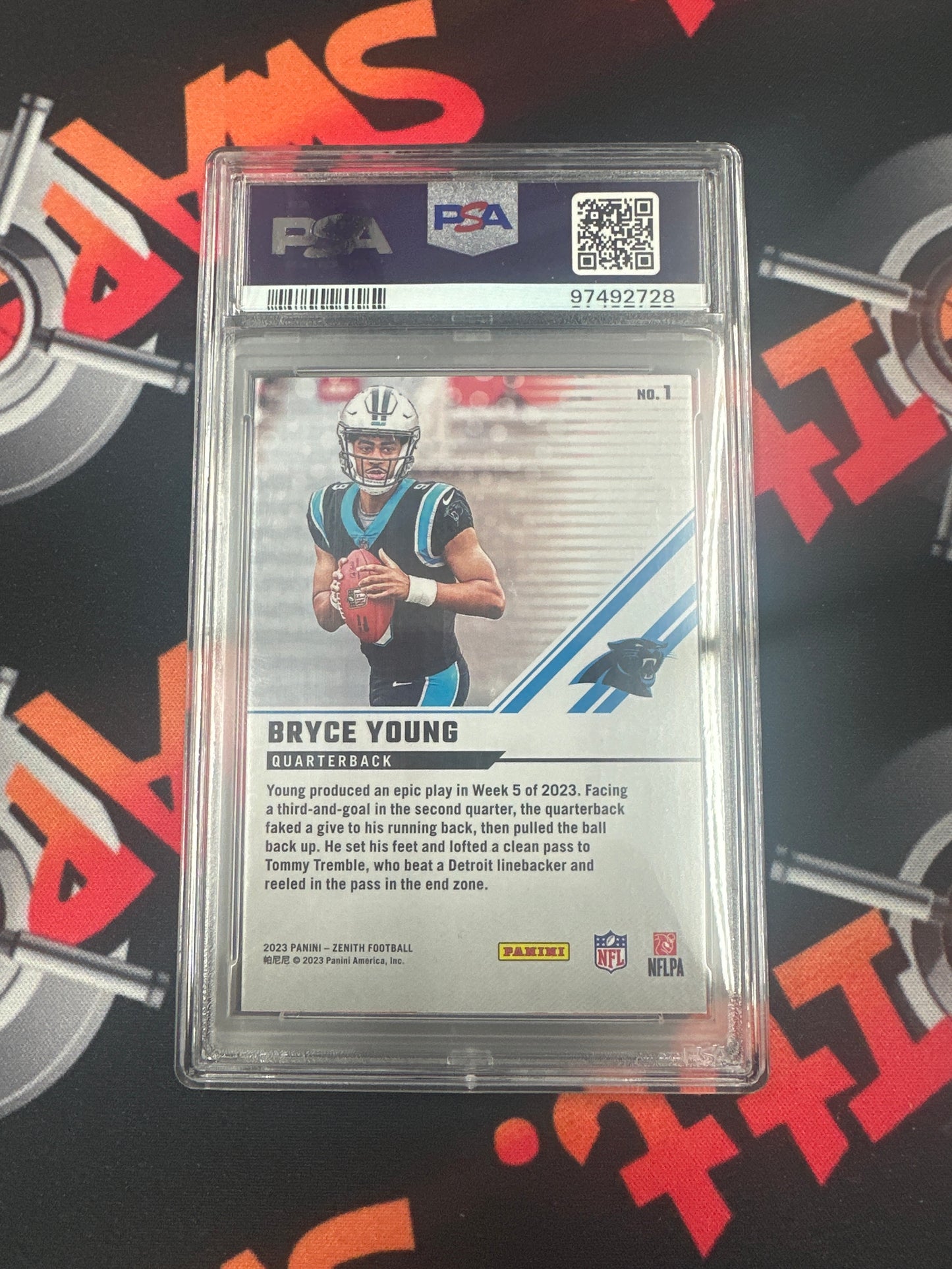 2023 Zenith Bryce Young - EPIX Orange Play-Season /25 PSA 9 #1